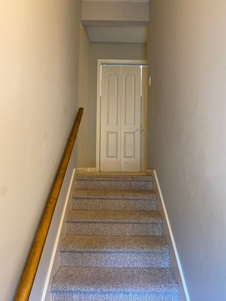 Stairwell, looking towards laundry area - same level as the bedrooms! - 1627 10th St Pl NW