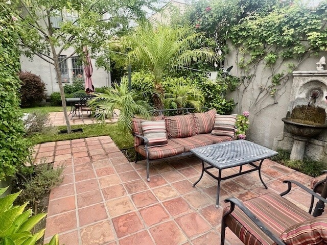 Backyard lounging & dining areas - 1039 S Alfred St