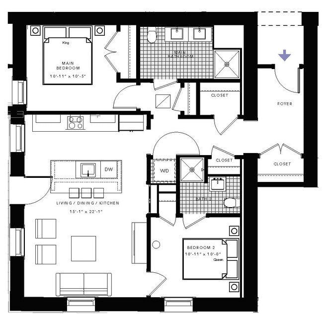 Floorplan - Peabody School Apartments