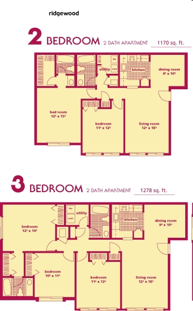 3BR/2BA - Ridgewood Apartments