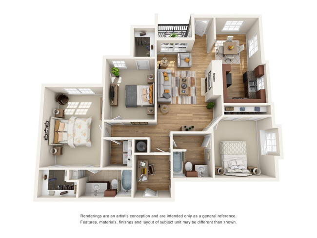 3AMR Floor Plan - Residences at Old Carolina