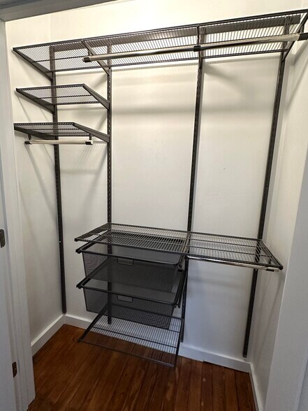 The bedroom closet has a newly installed Elfa system from The Container Store. - 336 Fitzwater St