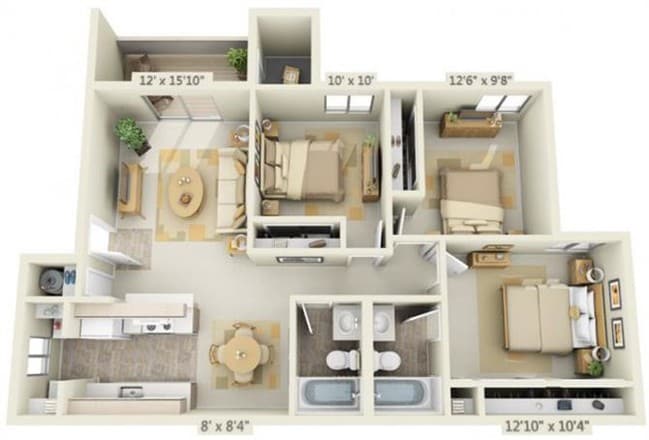 Floorplan - King's Court Apartments