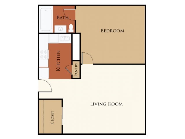 1br 1ba - Grant Towers Apartments