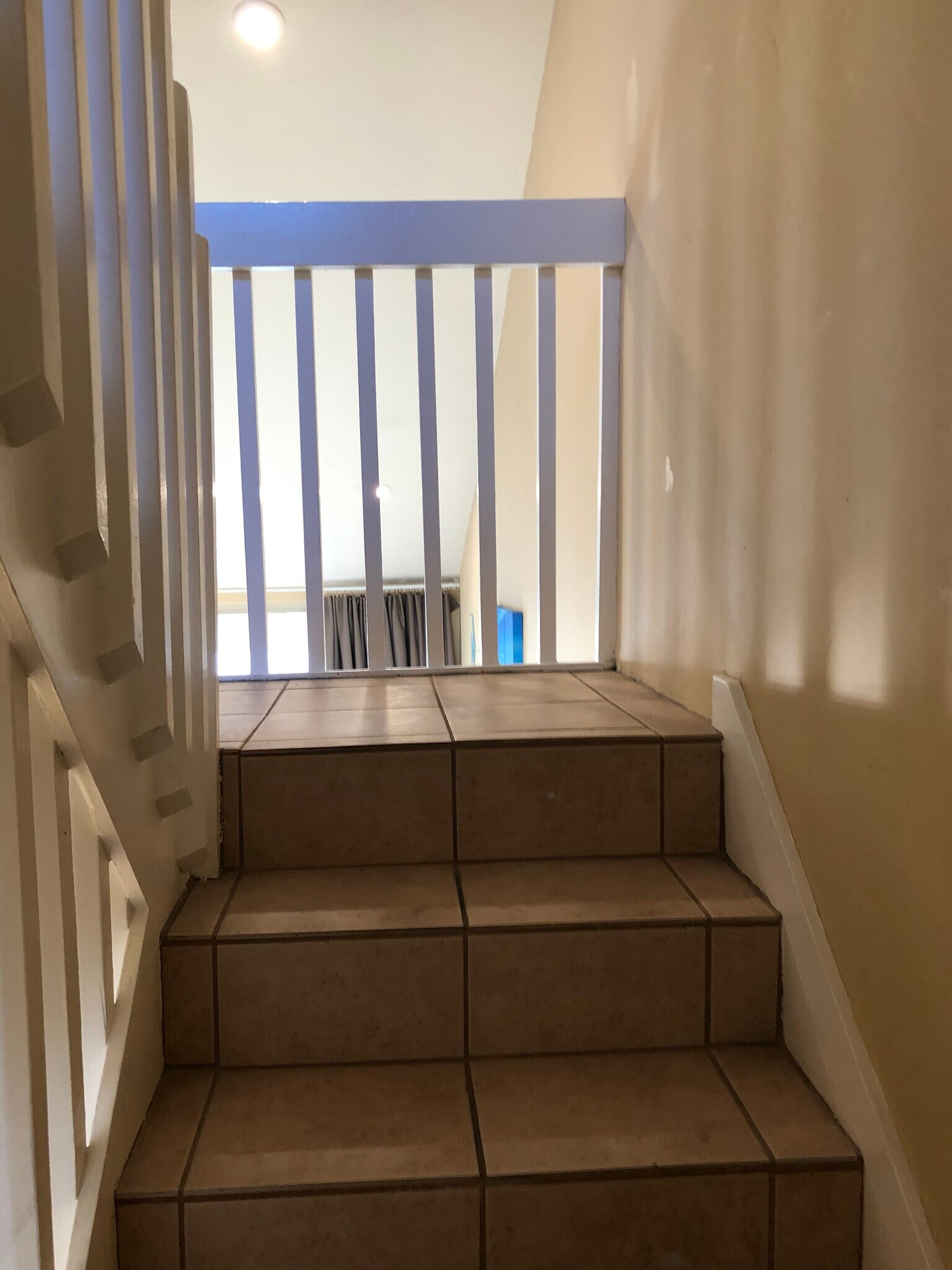 Half flights take you to two levels above entry - each with a private bedroom - 3261 Ocean Front Walk