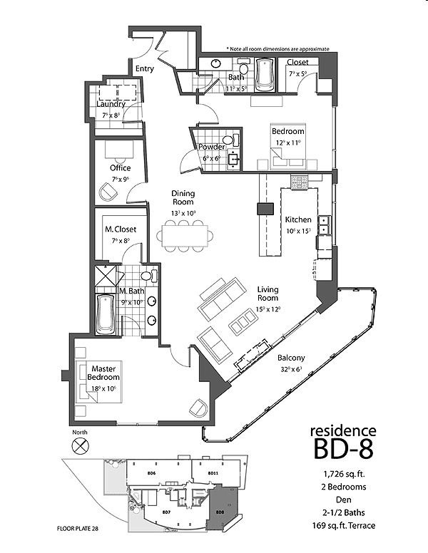 2BR/2.5BA - One Lincoln Park
