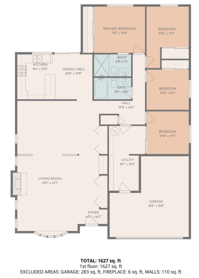 Building Photo - Nice 4B/2BA w/ Attached Garage & Fenced Yard