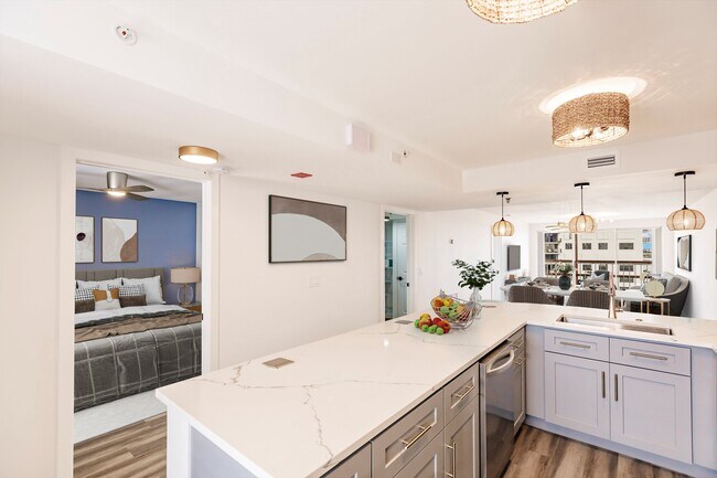 Kitchen Staged - 3901 S Flagler Dr