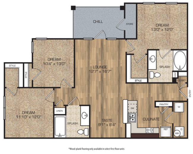 1227 Sq Ft - Encore Landing Apartments