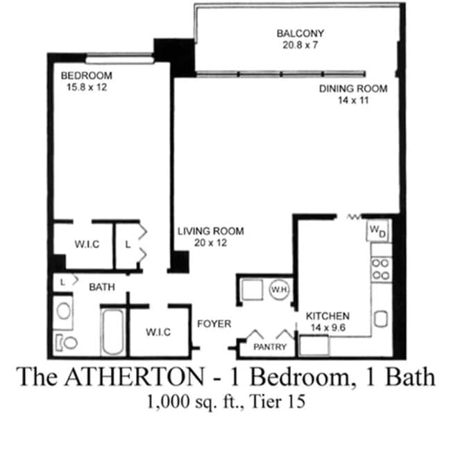 1000 Sq. Ft. Layout - 3709 S George Mason Dr