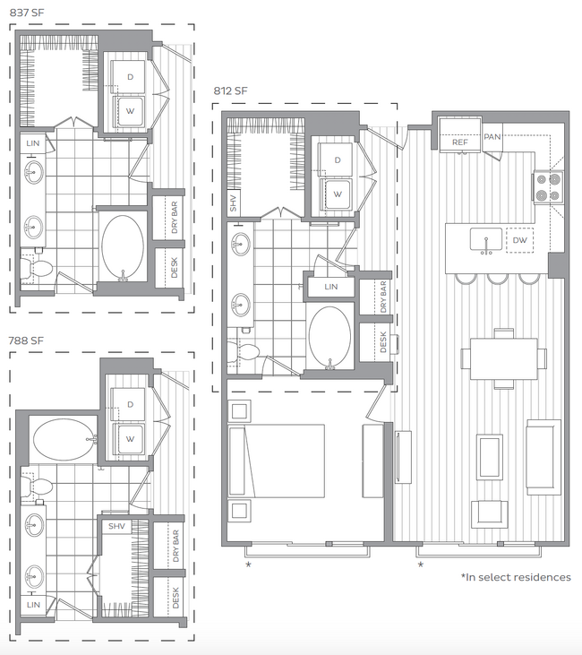 J: 1 bed / 1 bath - Hanover Parkview