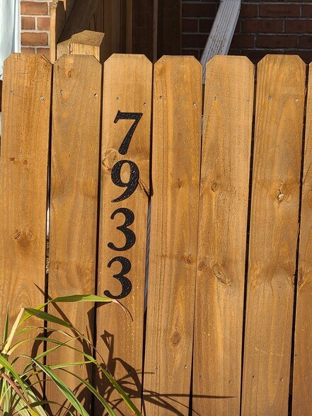 Street Number- Front Fence - 7933 Bles Ave