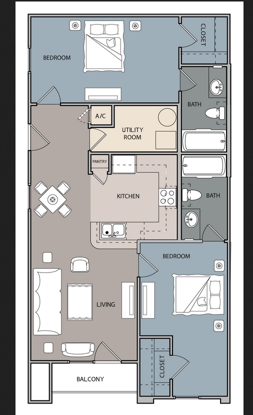 2BR/2BA - Knightsgate Apartments