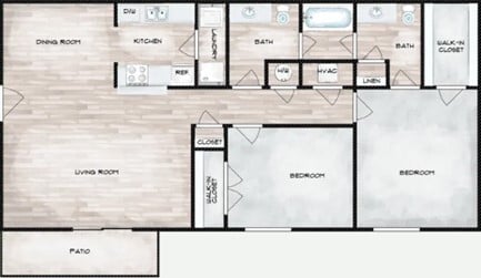 Floorplan - Summit at Valley Heights Apartments