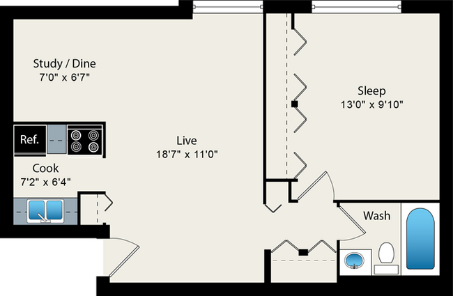 Floorplan - Reside on Roscoe