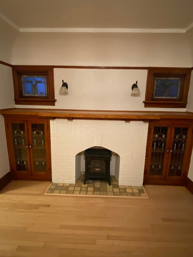 Built-in and Fireplace - 2240 E Vollmer Ave