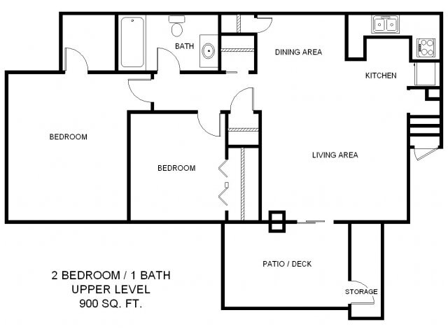 2BR/1BA - Heritage Apartments