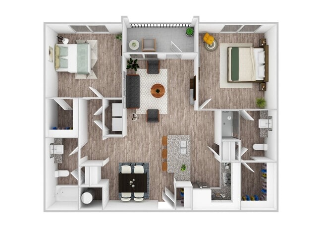 2 Bedroom | 2 Bath | 1112 SF - Cyan Craig Ranch Apartments