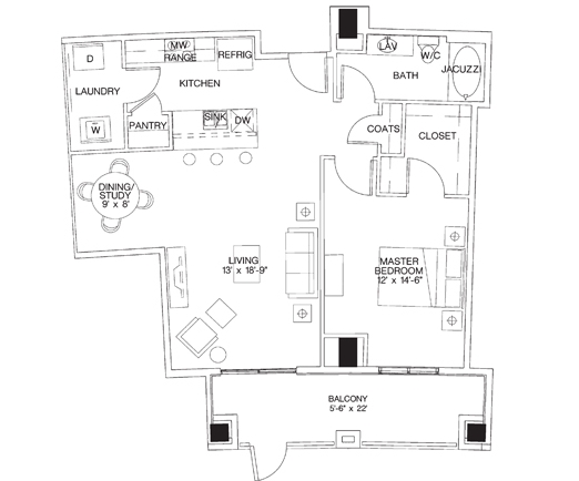 1BR/1BA - Royal Court Condos