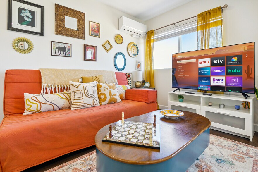 Stream your favorite shows or enjoy cozy game nights with friends and family. - 721 E 22nd St