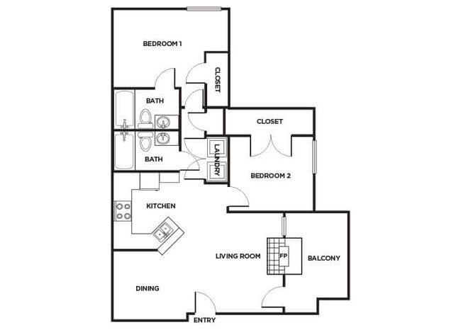 Floorplan - Cypress View Villas Apartments