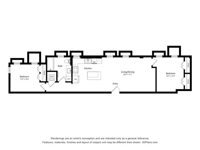 Floorplan - Upper Post Flats