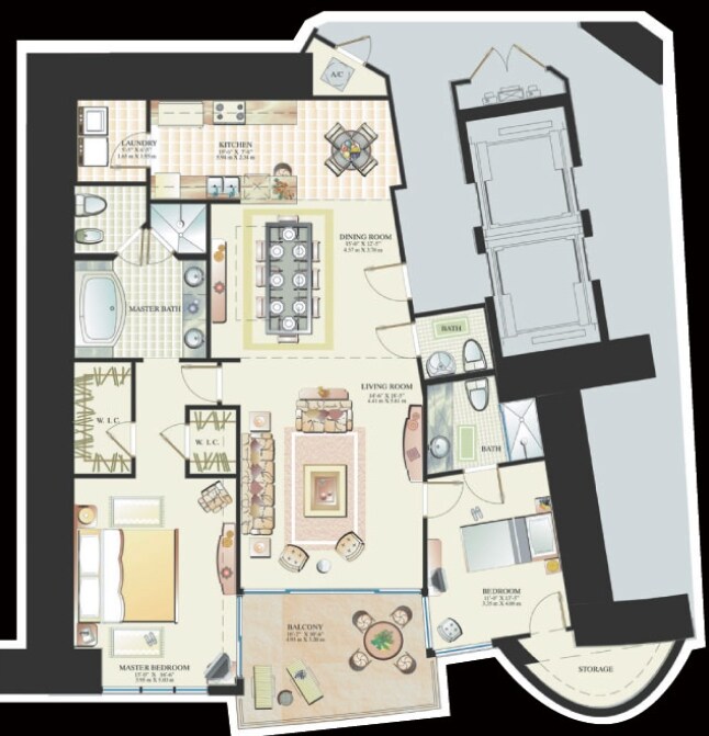 2BR/2.5BA - Trump Palace