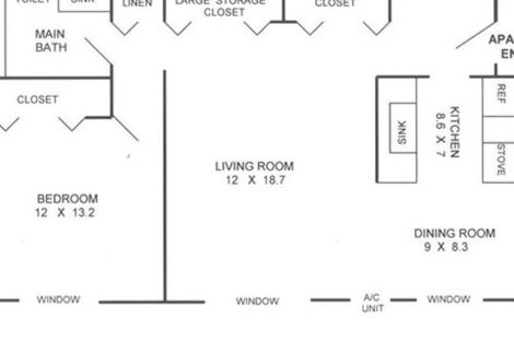 Floor Plan / One Bedroom - Kelly Square Apartments