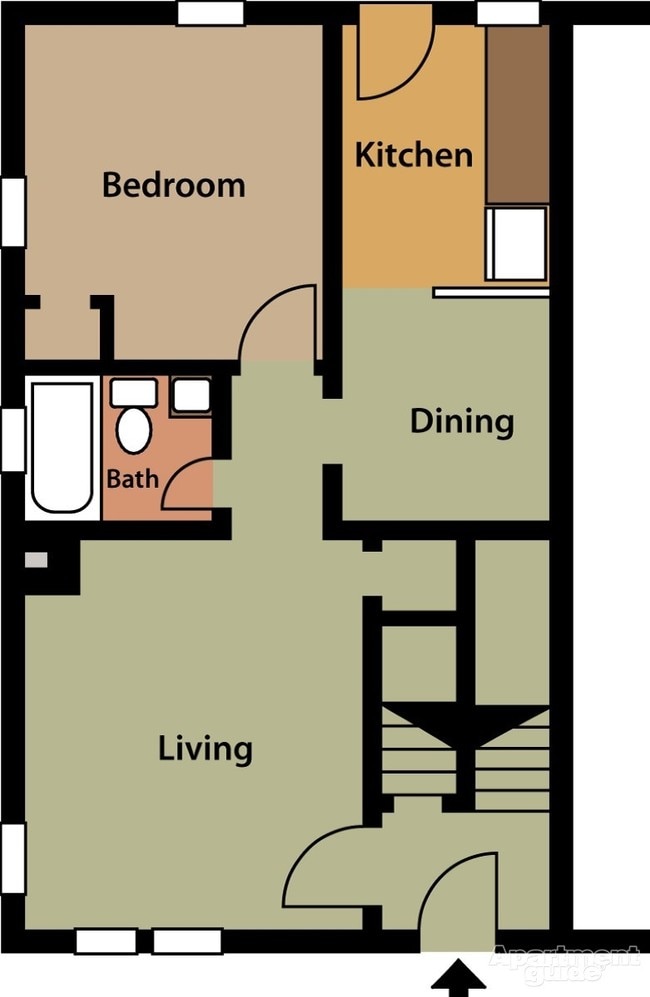 1BR / 1BA - Lothian Apartments