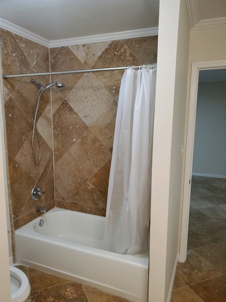 2nd bedroom Bath Shower with Rod and Curtain - 25116 Plantation Dr NE