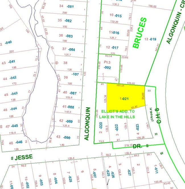 Plat Map - 305 Pyott Rd