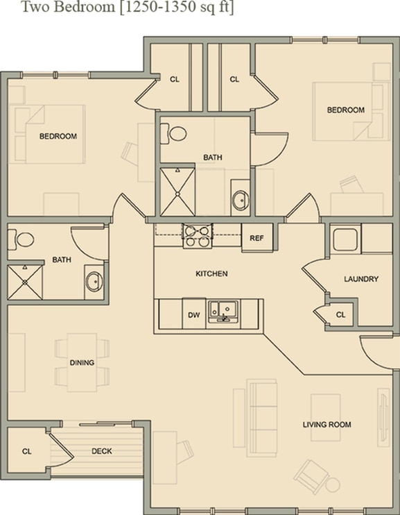 2x2-Deluxe - West Wind Place Apartments
