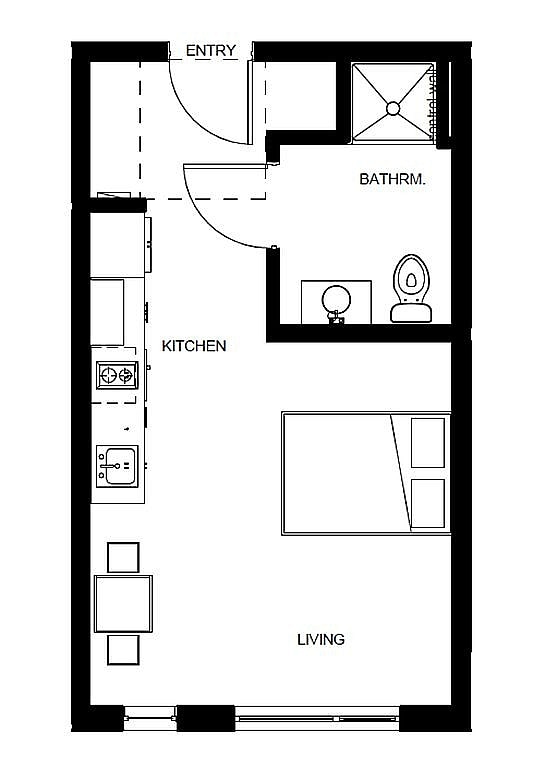Studio Floor Plan - Koz on Killingsworth