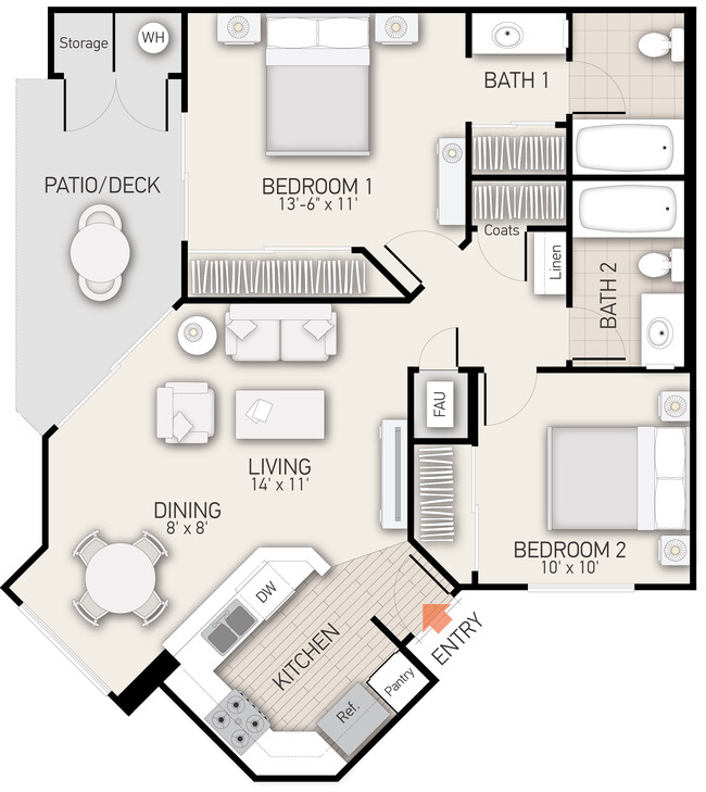 Floorplan - Cross Creek Apartments