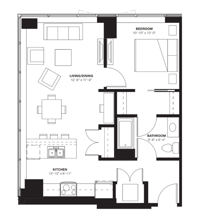 1C-1 Bed - E2 Apartments
