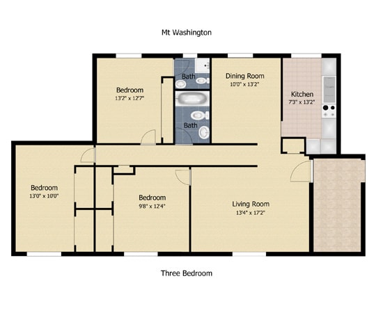Floorplan - Mt Washington Apartments