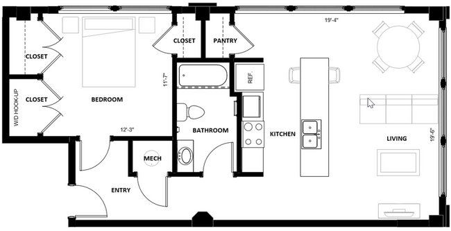 Floorplan - Illinois Street Senior Apartments