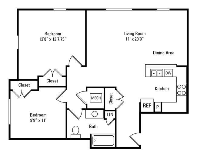 Floorplan - The Marquis at the Woods Apartment Homes