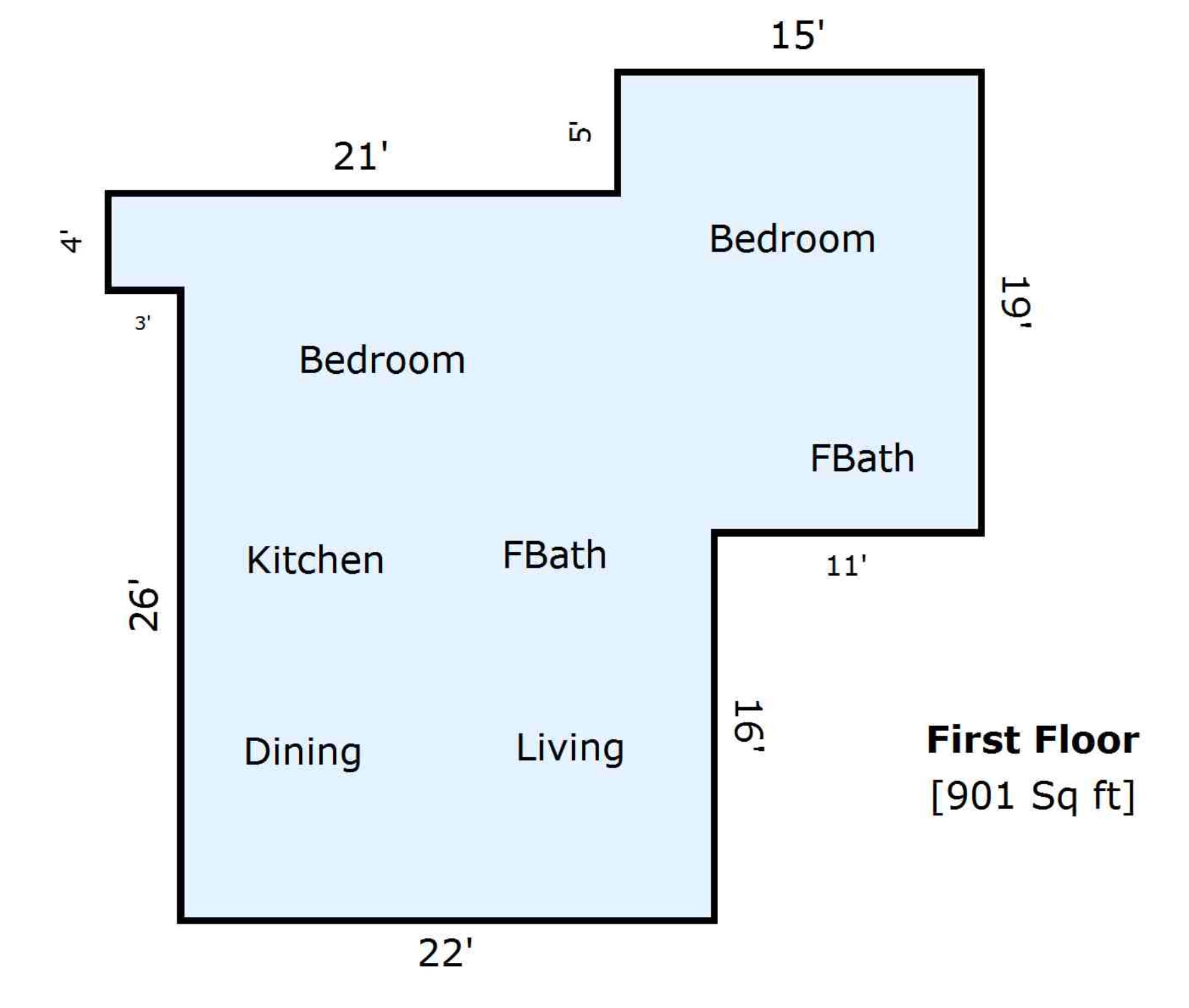 Floorplan - 2409 Leon St