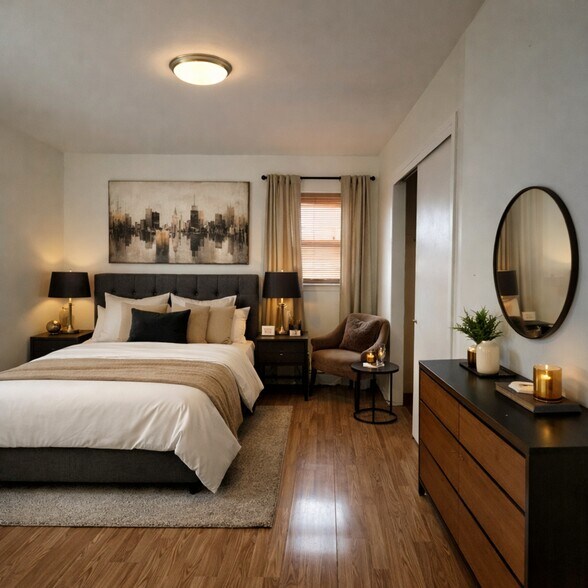 Bedroom #2 Virtually Staged to show scale - 626 Middlesex St