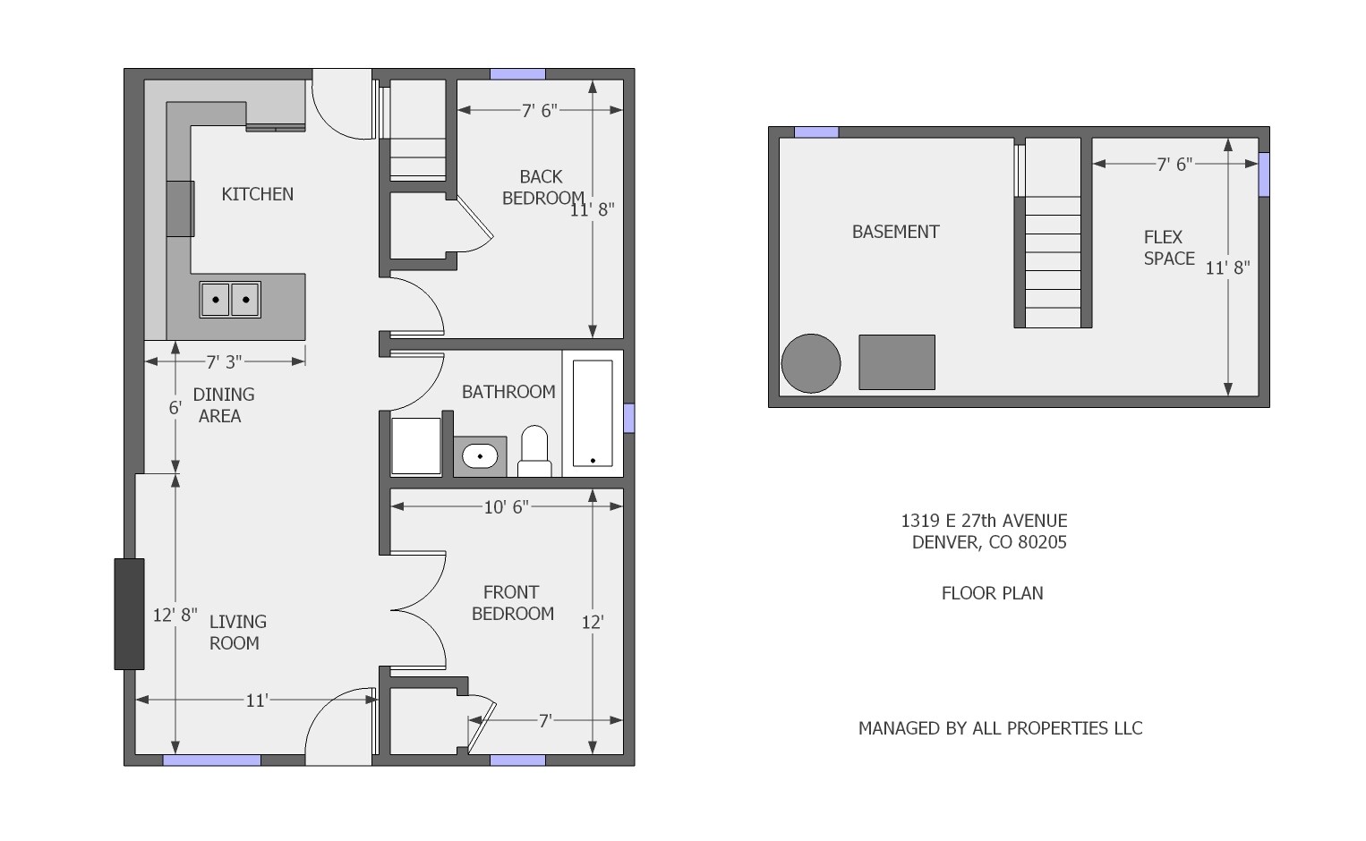 Floor Plan - 1319 E 27th Ave