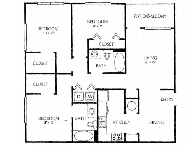 3BR/2BA - Wildwood at Stone Mountain