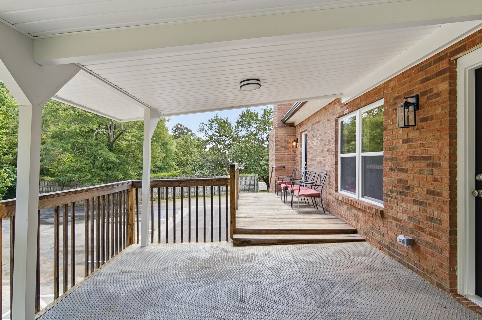 Covered porch on rear for unit B - 216 Legion Dr