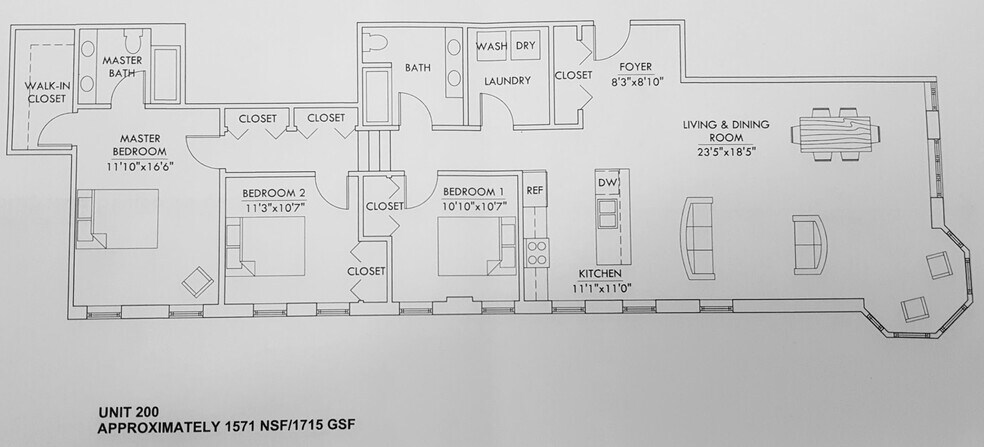 Unit NSQFT Diagram / Layout - 1548 119th St