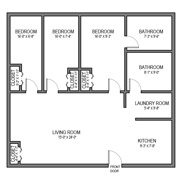 Floorplan - University Loft Apartments