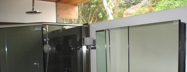 Rain Shower Head with Elegant Chrome Shower System and Dual Sink Faucets - 300 Sequoia Dr