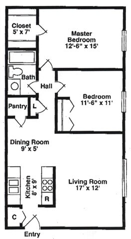Two Bedroom Apartment - Eastwyck Apartments