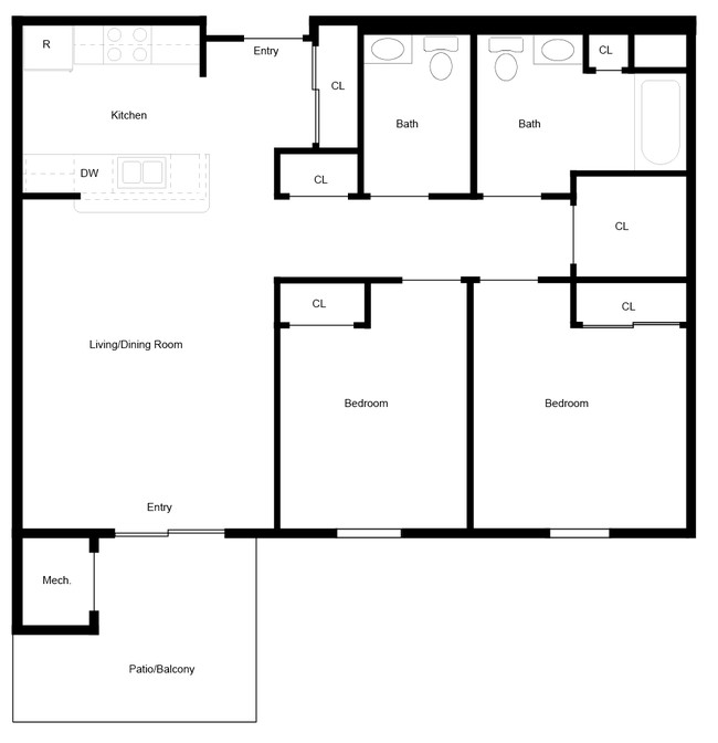 Floorplan - MeadowView at Clifton Park Apartments