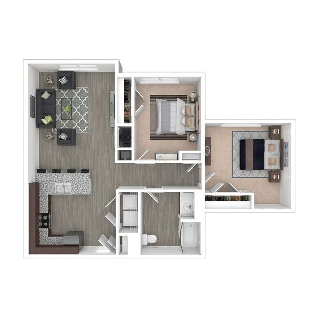 2 Bedroom, 1 Bath, 962 sq. ft. - Rockwell Place Senior Apartments