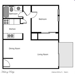 1BR/1BA - Hickory Ridge Apartments